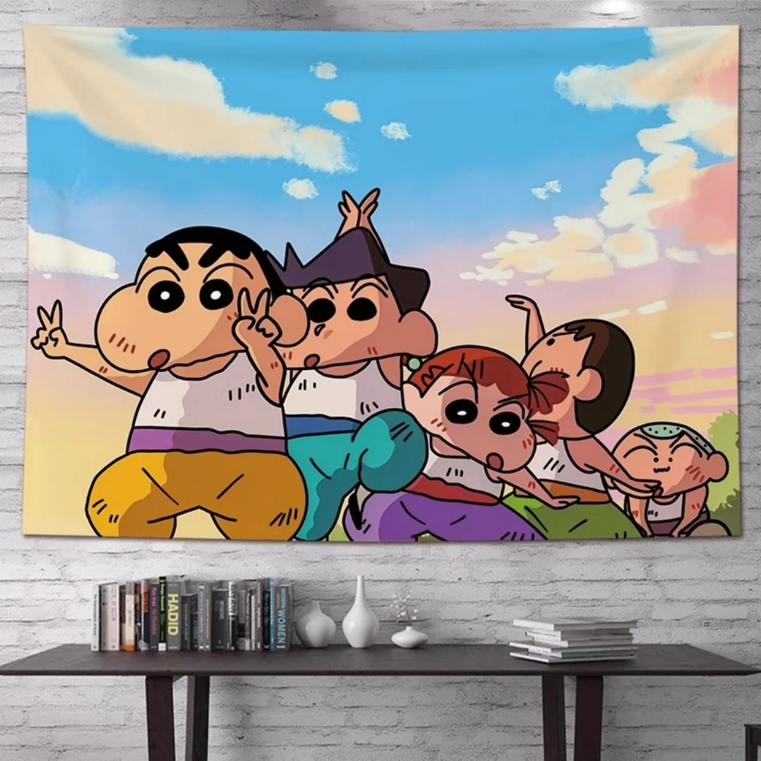 

Crayon Shin-shirt background cloth hanging wall cloth bedroom bedside dormitory decoration ins reconstruction tapestries B&B