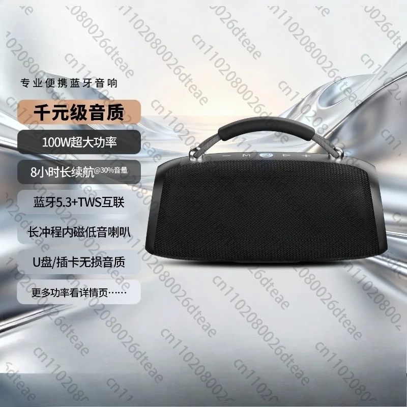 100W Portable Speakers,IPX6 Waterproof  Speaker,TWS Pairing,TF/USB/AUX Input,HiFi Sound For Party