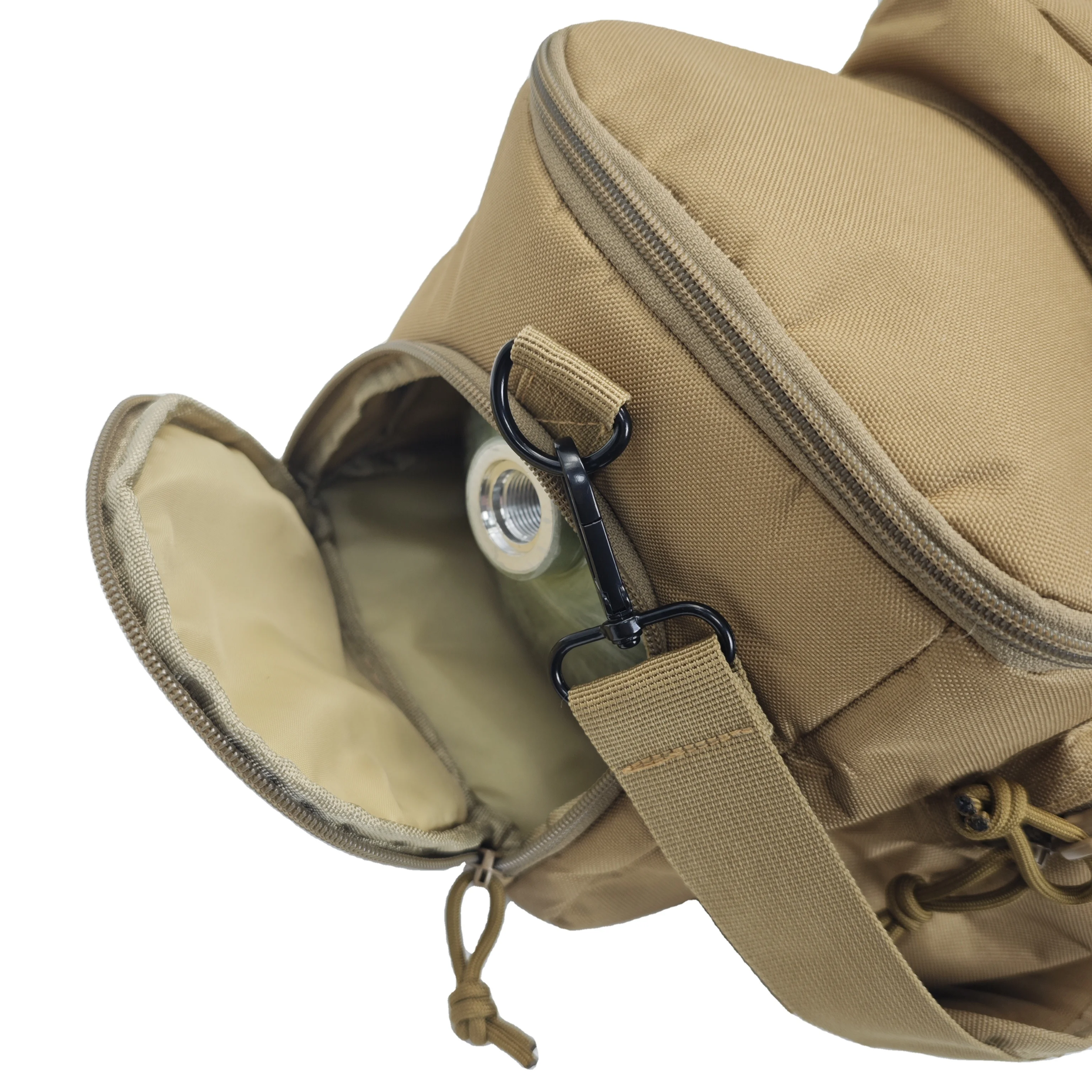 【2026】Acecare New Multi-pocketed Khaki Cylinder Bag for 6.8L 9L 12L Carryable Backpack with Single Shoulder Strap
