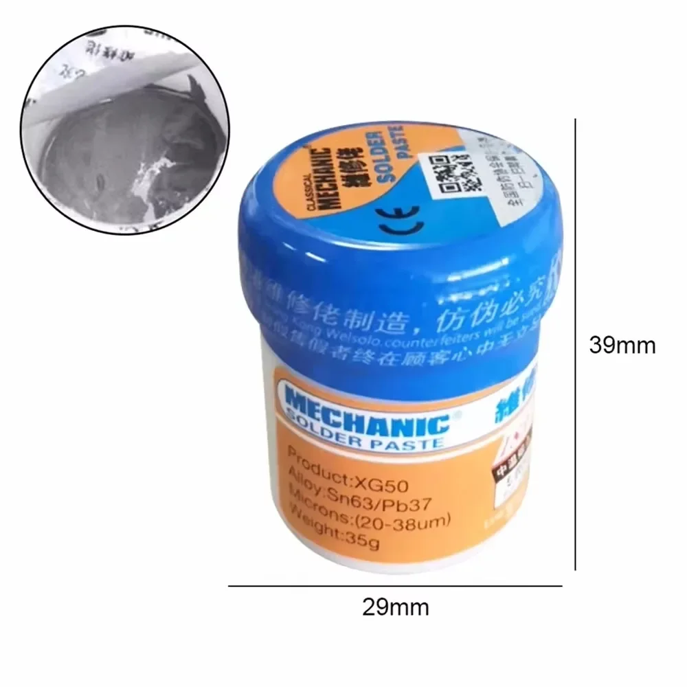 MECHANIC XG Series 183℃ Tin Solder Paste Environment Friendly Soldering Flux for Mobile Phone IC CPU BGA SMD Phone Repair image 4