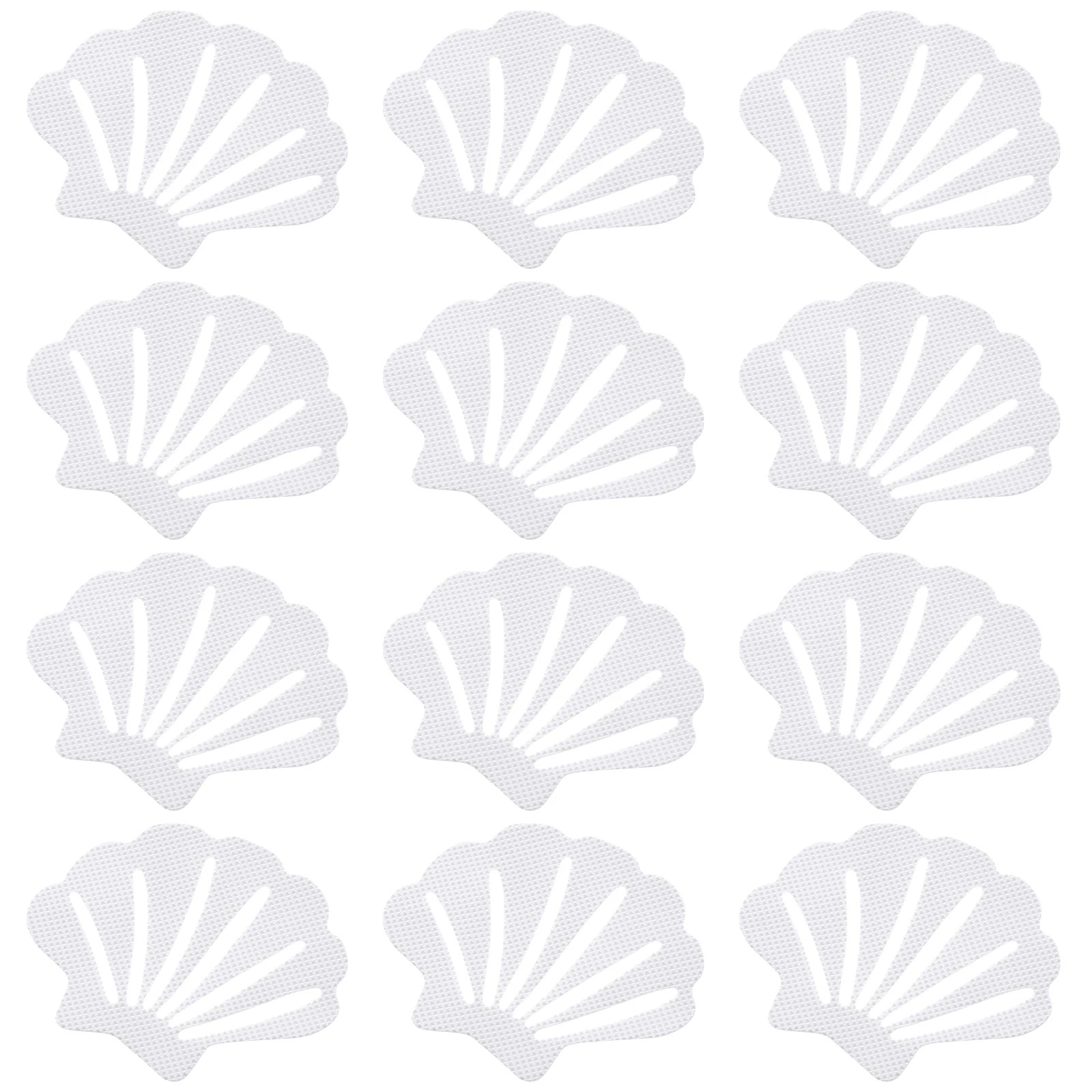 

12pcs Bathroom Anti Skid Stickers Shell Design Non Slip Tread for Bathtub Shower Floor Tile Ladder Surface Anti Slip Cushion