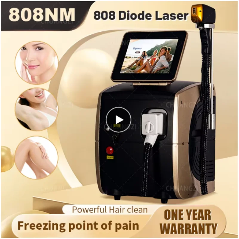 

Diode Laser The Latest 808nmFreezing Point Painless And Permanent Hair Removal With Three Wavelength 755 808 1064 Equipment