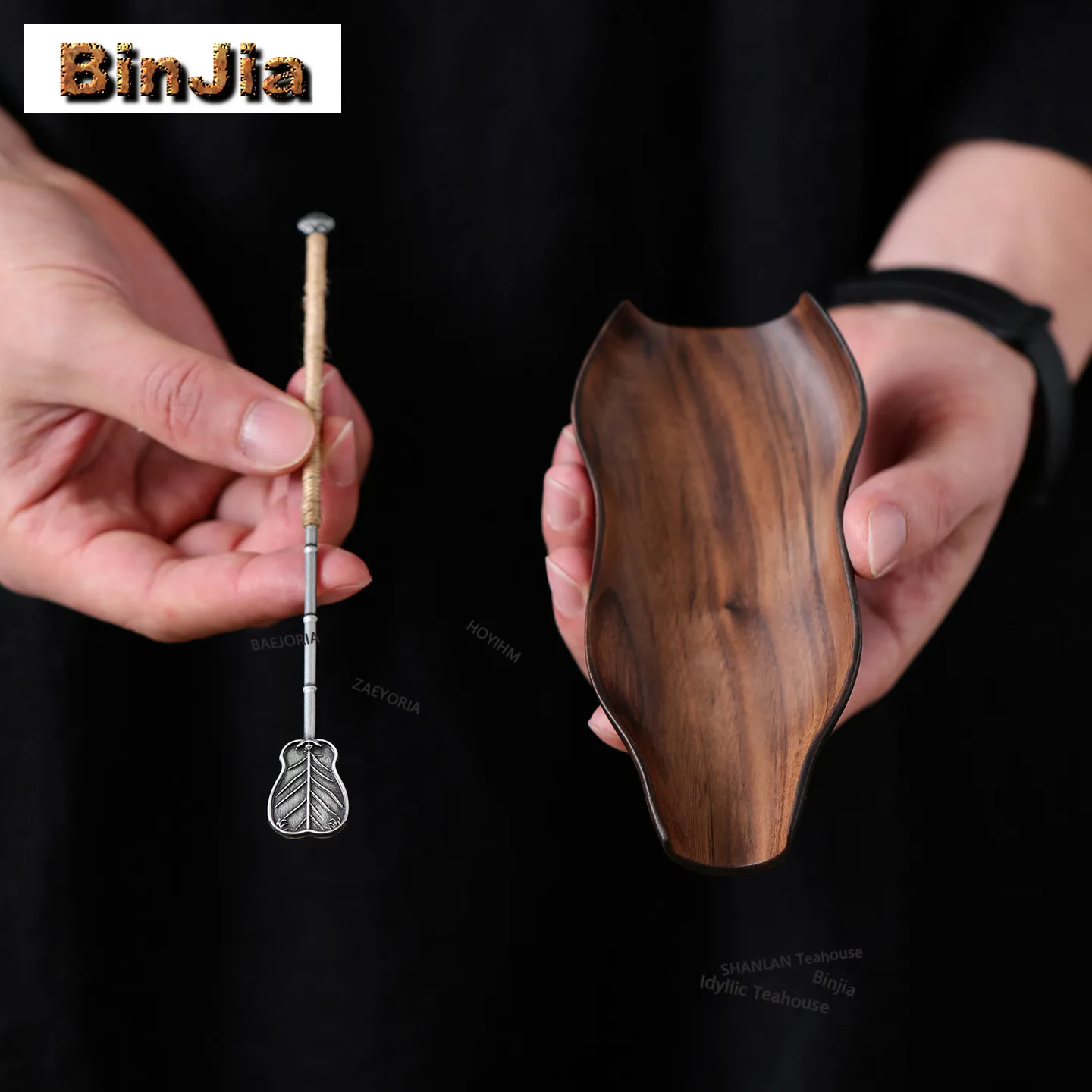 BAEJORIA Banana Leaf Tea Scoop Traditional Shovel Chahe Household Awakening Tea Ladle Kung Fu Tea Tea Ceremony Decoration