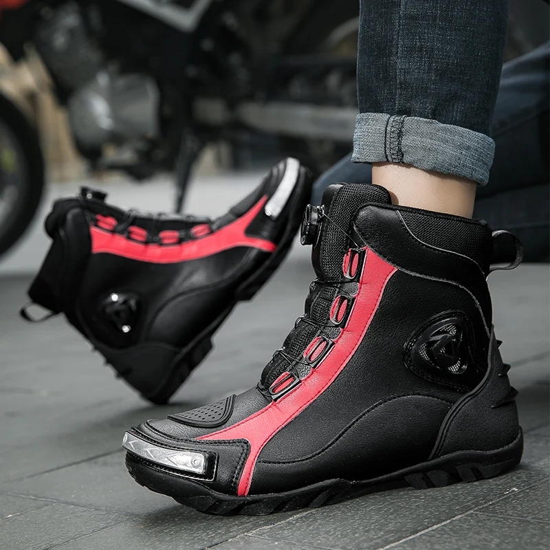

Motorcycle protective boots unisex four season riding boot fashion anti fall breathable anti slip road racing shoes cycling boot