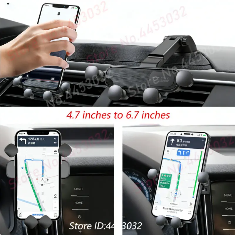 Gravity Car Phone Holder For Subaru Outback 2021-2022 Auto-Clamping Phone Stand Mount With Base Bracket Car Accessories - view 4