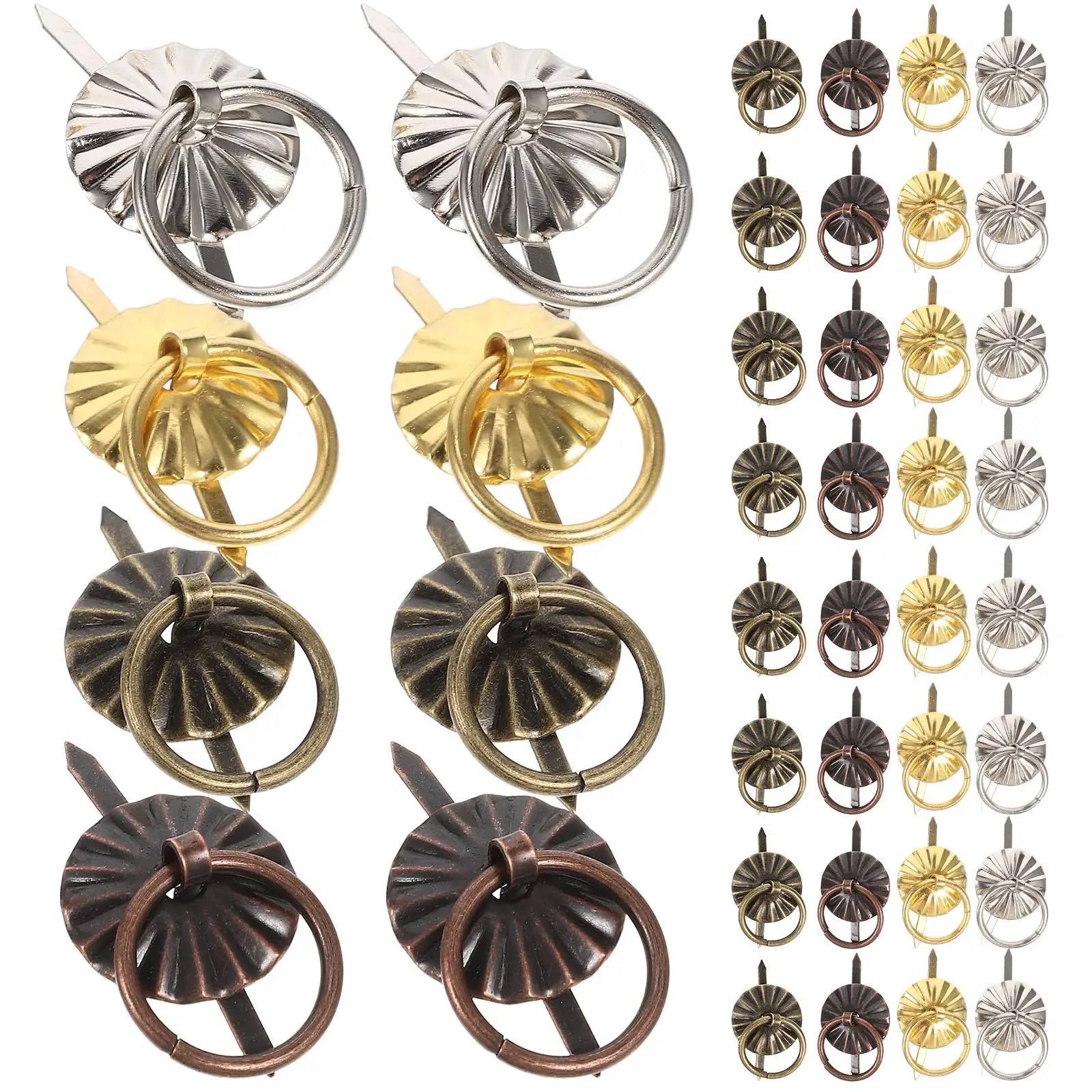

40 Pcs Vintage Mini Drawer Knobs Furniture Hardware Iron Cabinet Handles Replacement Door Pulls Supplies