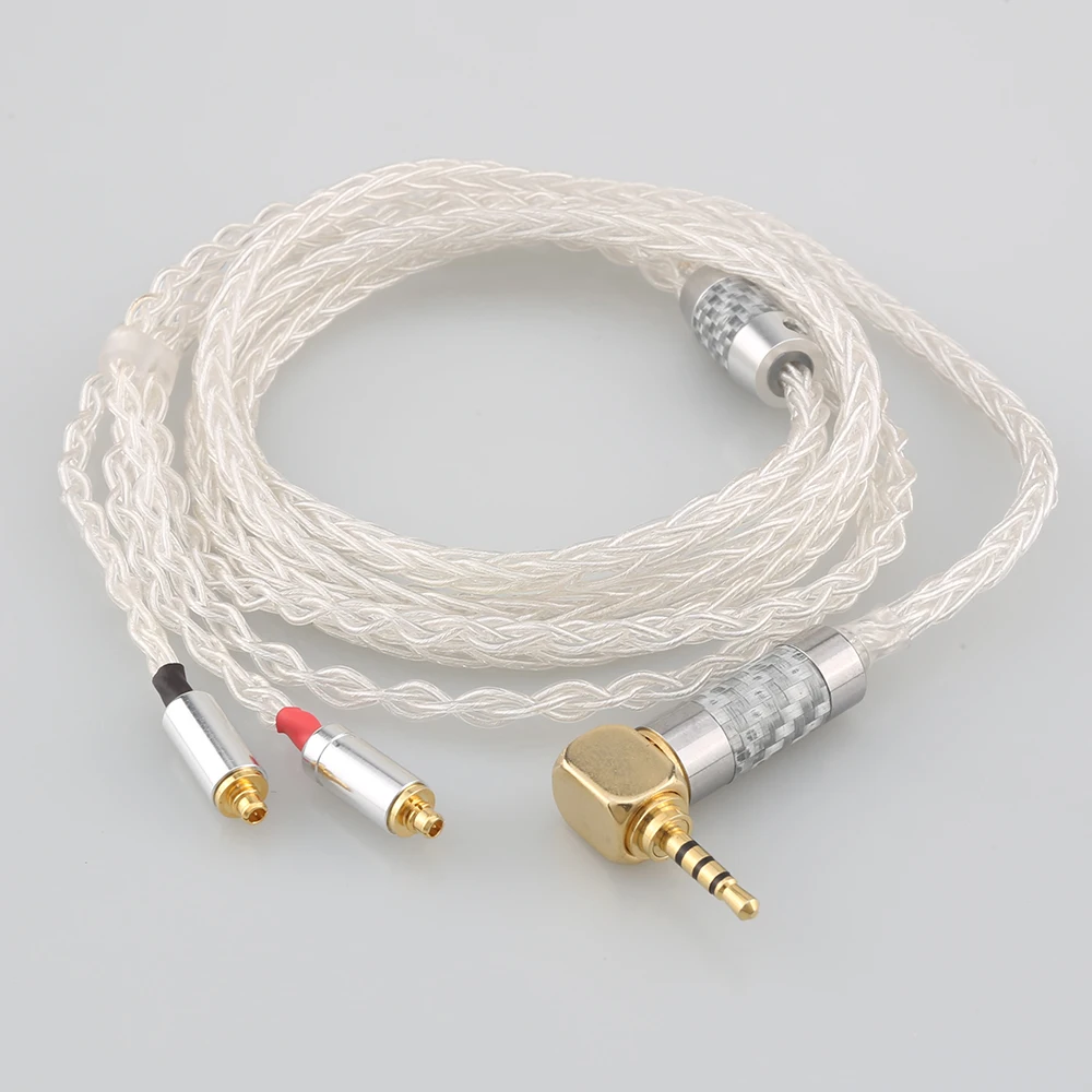 

Audiocrast 8 cores 99.99% Pure Silver Earphone Cable For se535 se846 MMCX AKG N5005 N40 N30 Custom armature in ear custom