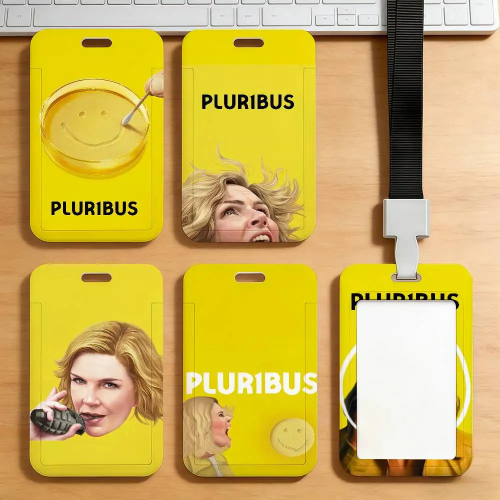 TV P-Pluribus Card Holder Corporate Business Work Badge Holders Uisex Credit Bus Daily Commute ID Case