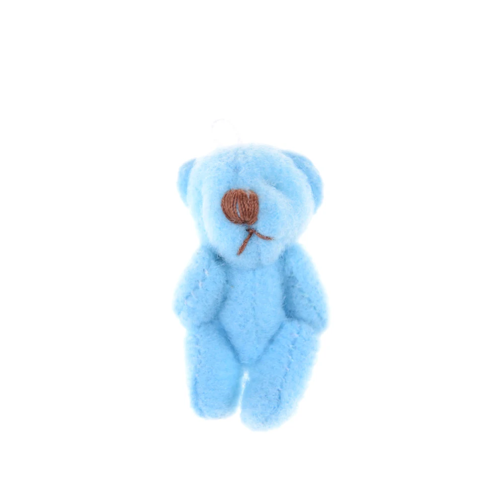 1pc Car Keychain Kawaii Teddy Bear Doll Plush Stuffed Keychain Toy Bag Pendant Cute Mini Doll Toys For Children Gift