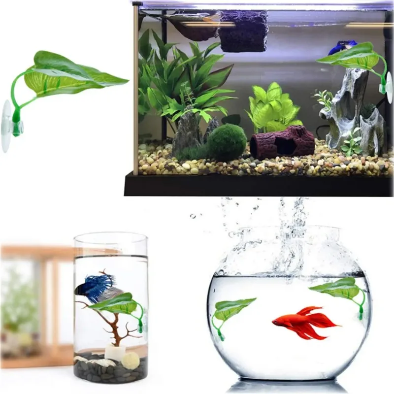 Betta Fish Rest Aquarium Leaf Plants Decoration Spawning Ornamental Plant Betta Fish Play Hide Leaf Hammock