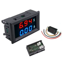 Dual Digital Volt Meter Gauge DC 0-100V 10A Red+Blue/Red+Red LED Amp LED Display Voltmeter Ammeter