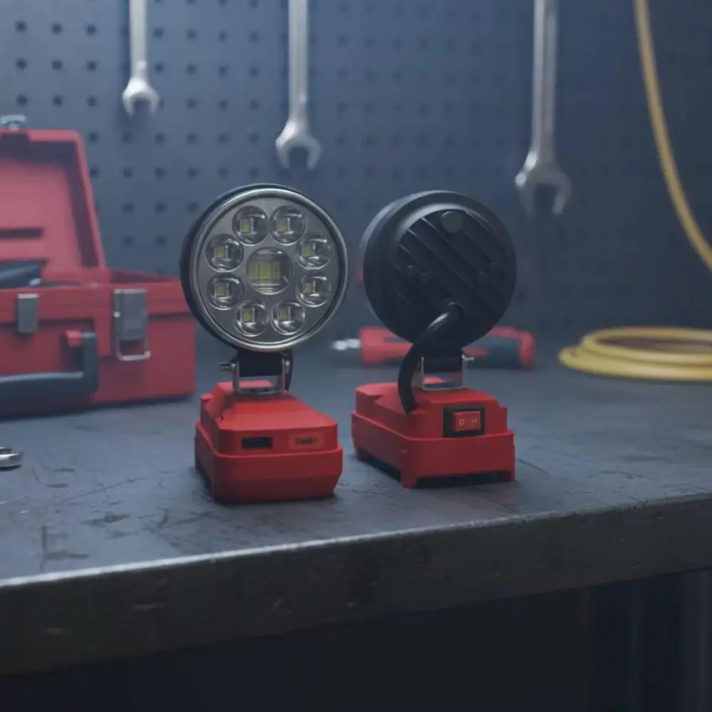 

Power Tool Parts LED Work Light Universal High Brightness Outdoor Searchlight Adjustable Durable for Einhell 18V Battery