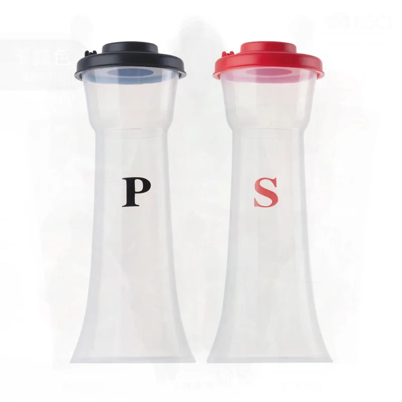 

2-Piece Plastic Seasoning Bottle Set BBQ Spicy Pepper Sugar Salt Jar Modern Minimalist Kitchen Utensils in Assorted Colors