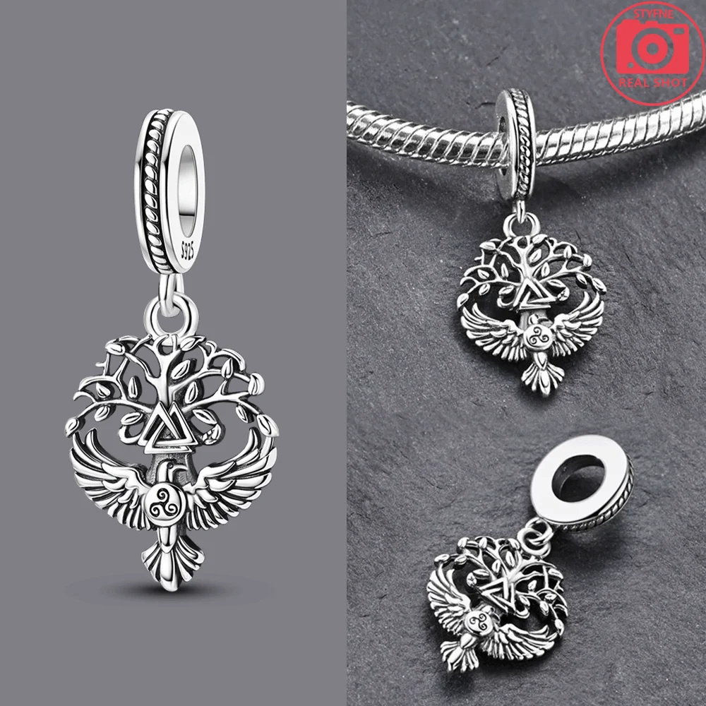 Original Charms 925 Sterling Silver Green Lily of The Valley Pendants Fit Plata 925 Bracelets for Women Jewelry Making Diy Gifts