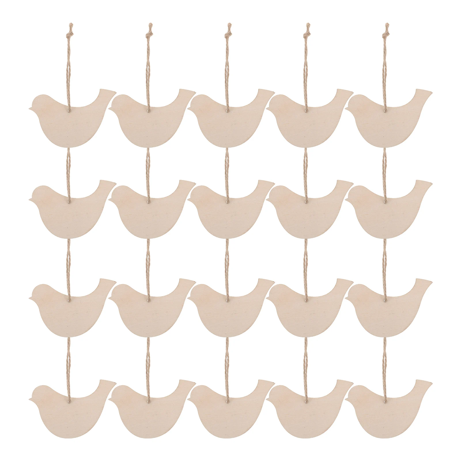 

Chip Decoration Paintable Wooden Shapes Blank Ornaments Cutouts Craft Birds