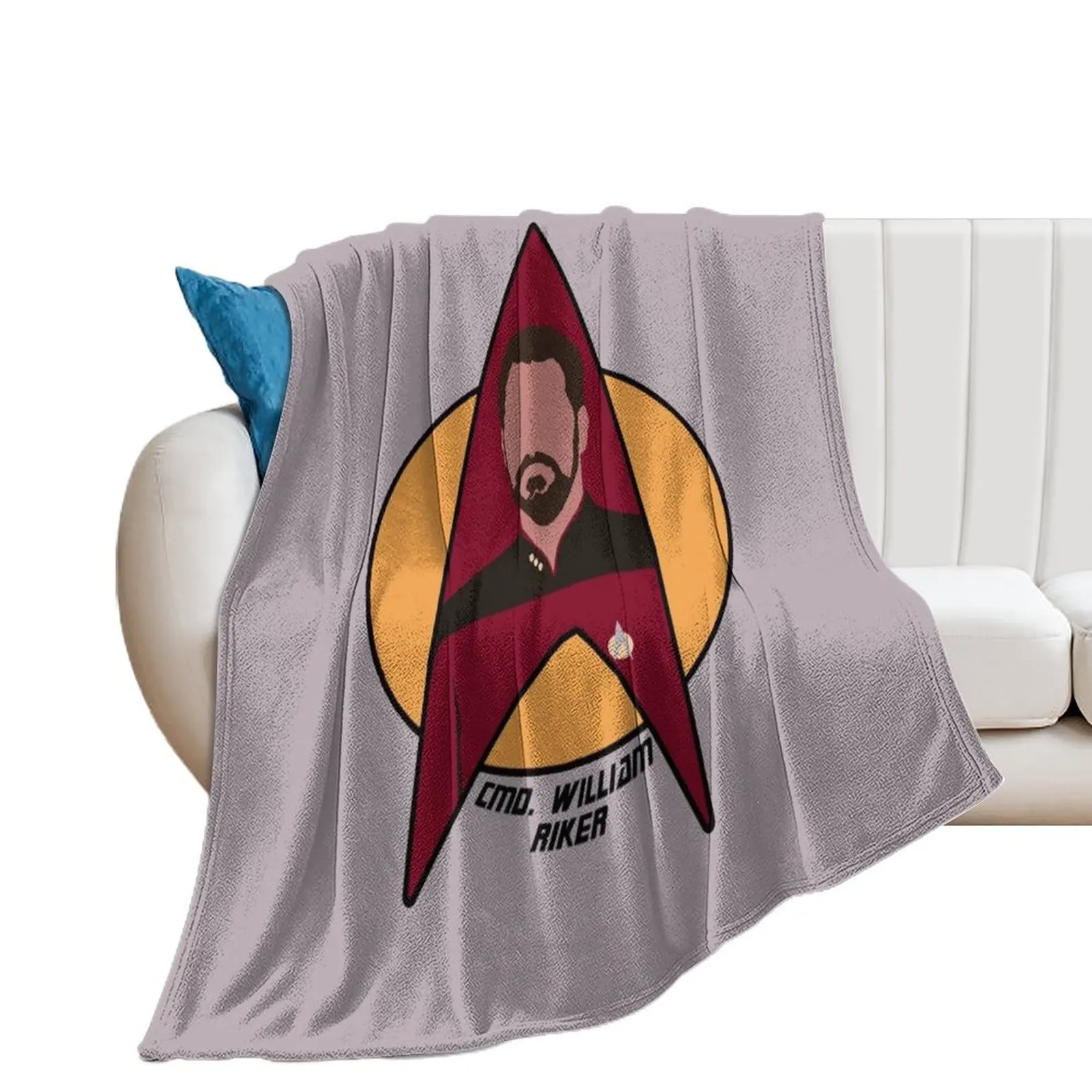 Commander Riker Throw Blanket Polar Hairys Sofa Throw For Sofa Thin Blankets