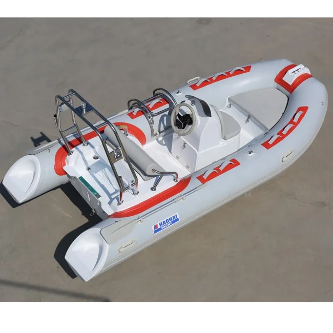 Hot Sale (12.8ft) 390cm Rigid Hull Fiberglass Inflatable Fishing Boats for Sale