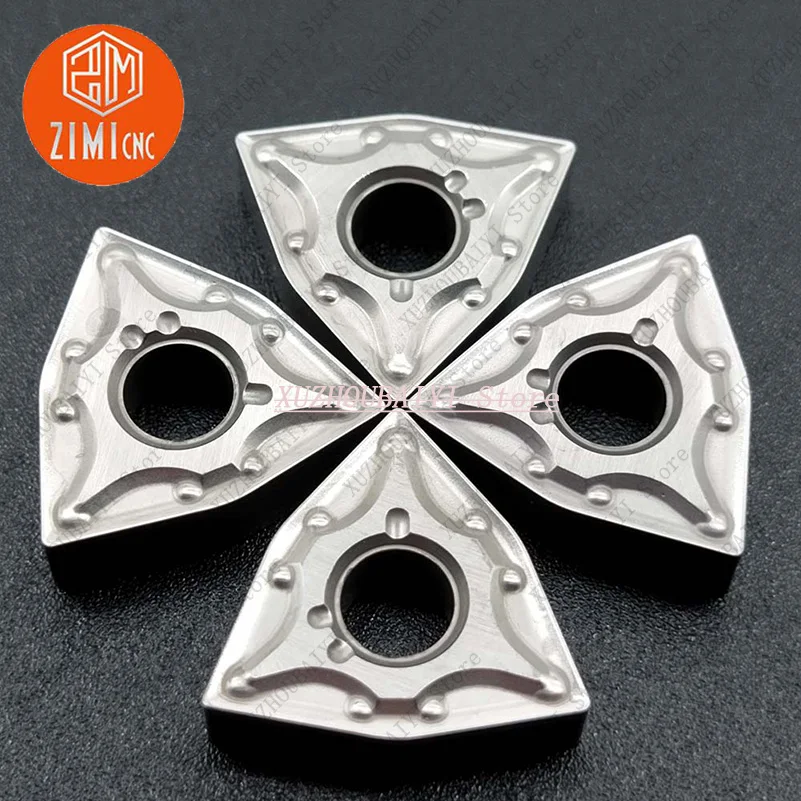10PCS WNMG080404-MA Sisipan Karbida pisau keramik logam paduan keras alat alat mesin pisau hemat biaya alat pemotong bubut CNC