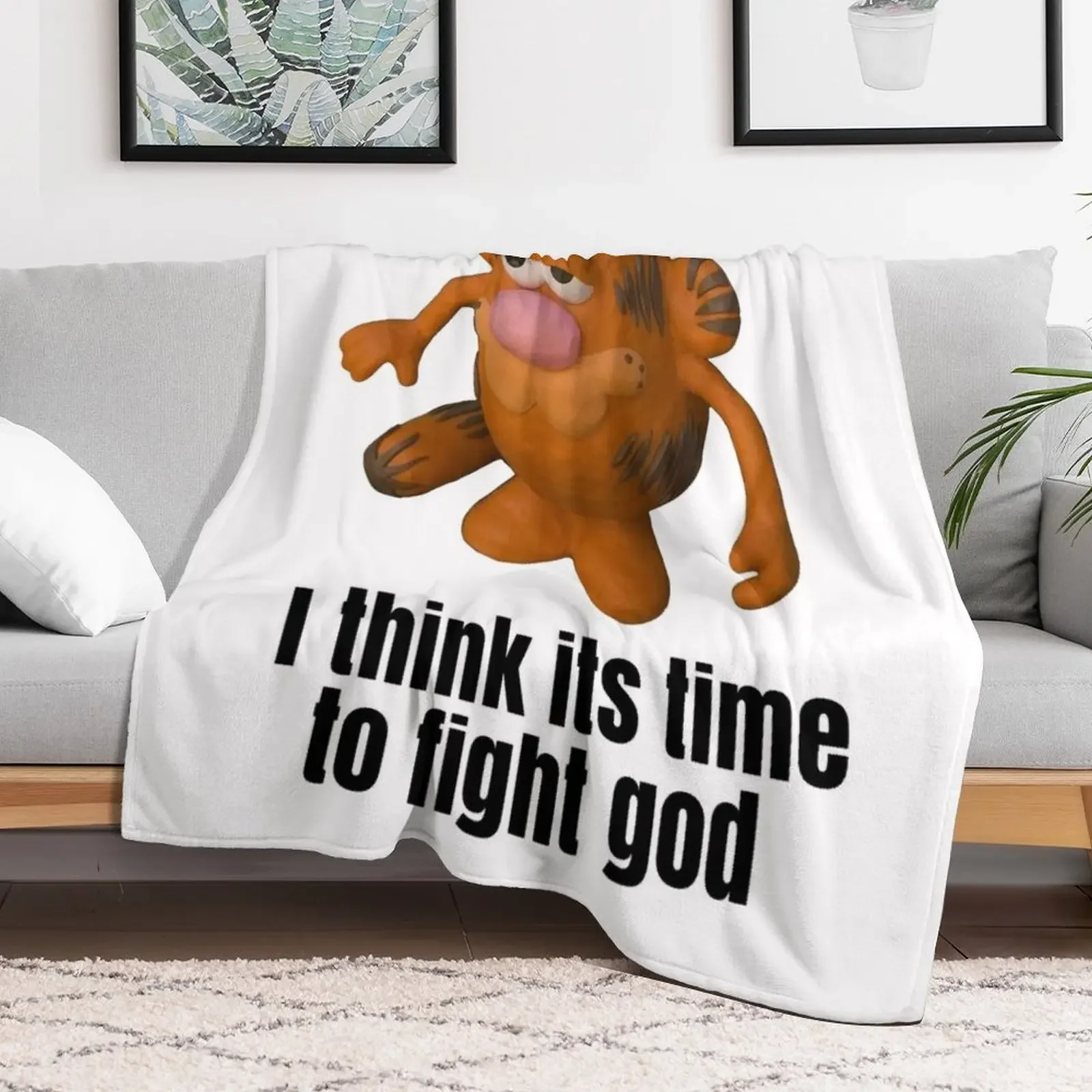 I think its time to fight god Throw Blanket Cozy Microfiber Throw Blanket for Home Bedroom