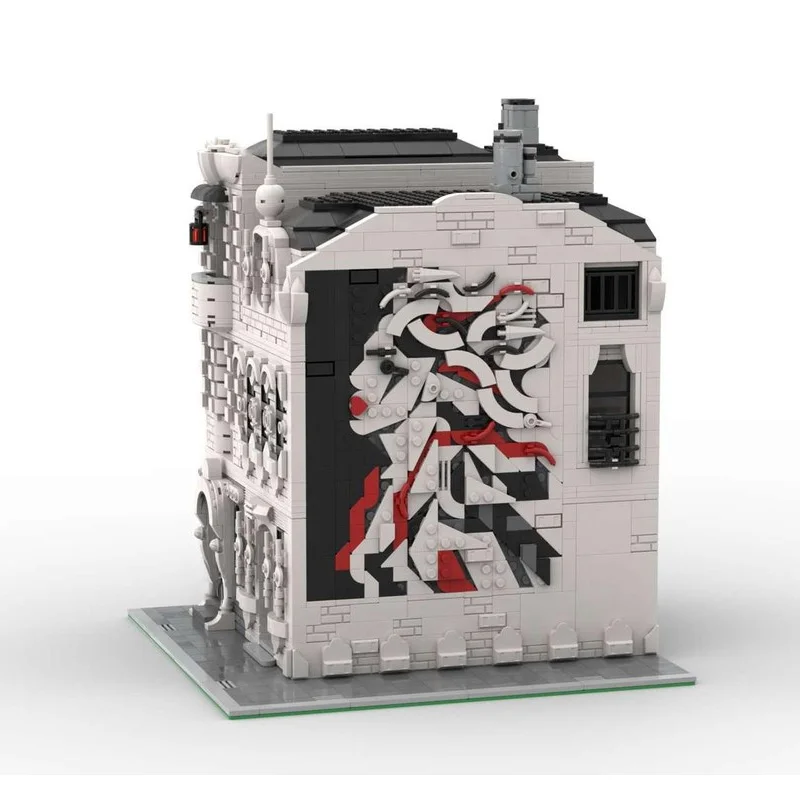 Zestaw do budowy miejskiego domu, zabawka z klocków DIY, prezent, model 247694 moc