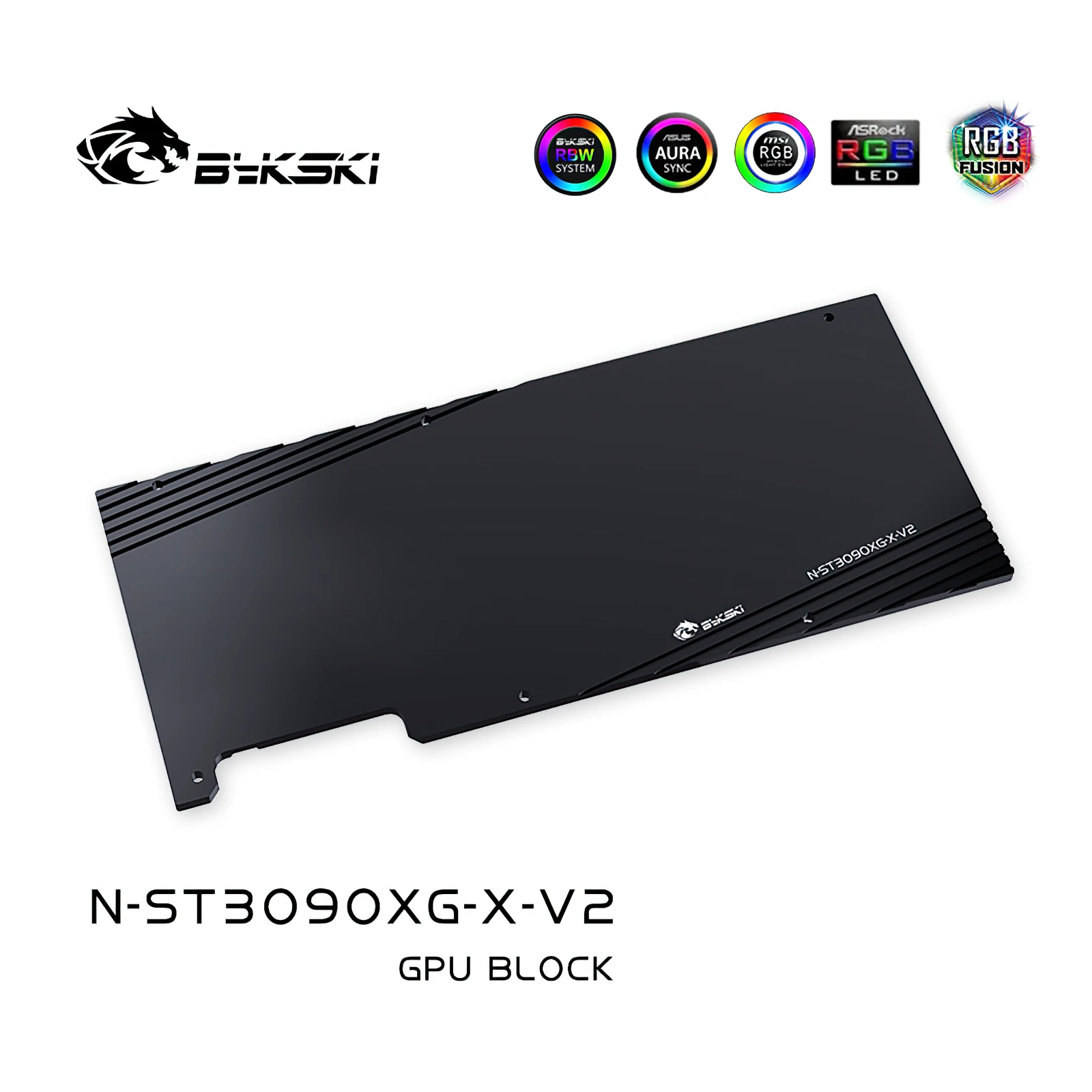 Bykski غطاء كامل GPU تبريد المياه RGB كتلة مع لوحة الخلفية ل Zotac RTX3090 3080 الألعاب N-ST3090XG-X-V2