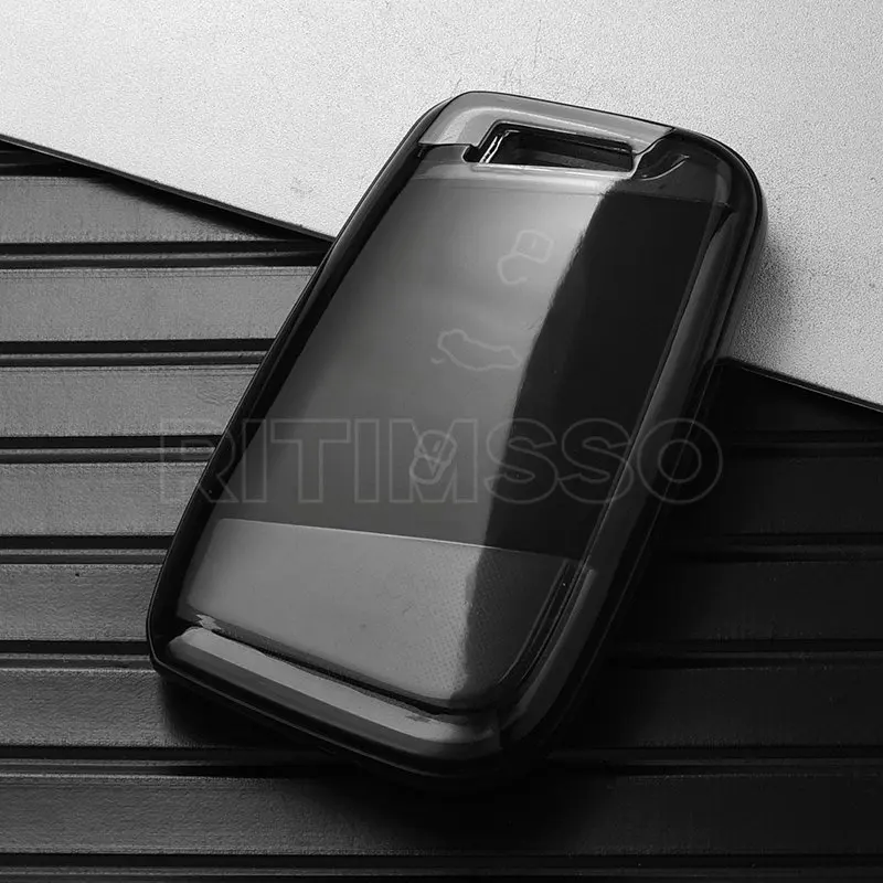 New Transparent Soft TPU Car Key Case Cover Bag for VW Volkseagen Passat B8 Magotan for Skoda Superb A7 Kodiaq Seat Shell Fob