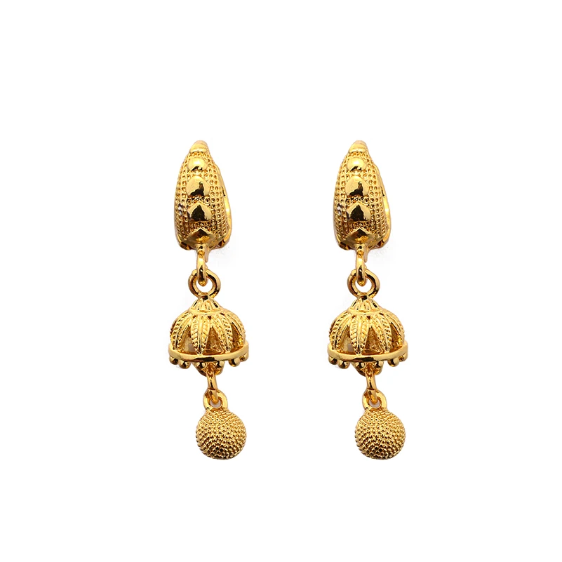 Ethiopian Gold Color Earrings For Woman African Fashion Wedding Bridal Party Wife Earrings Jewelry New