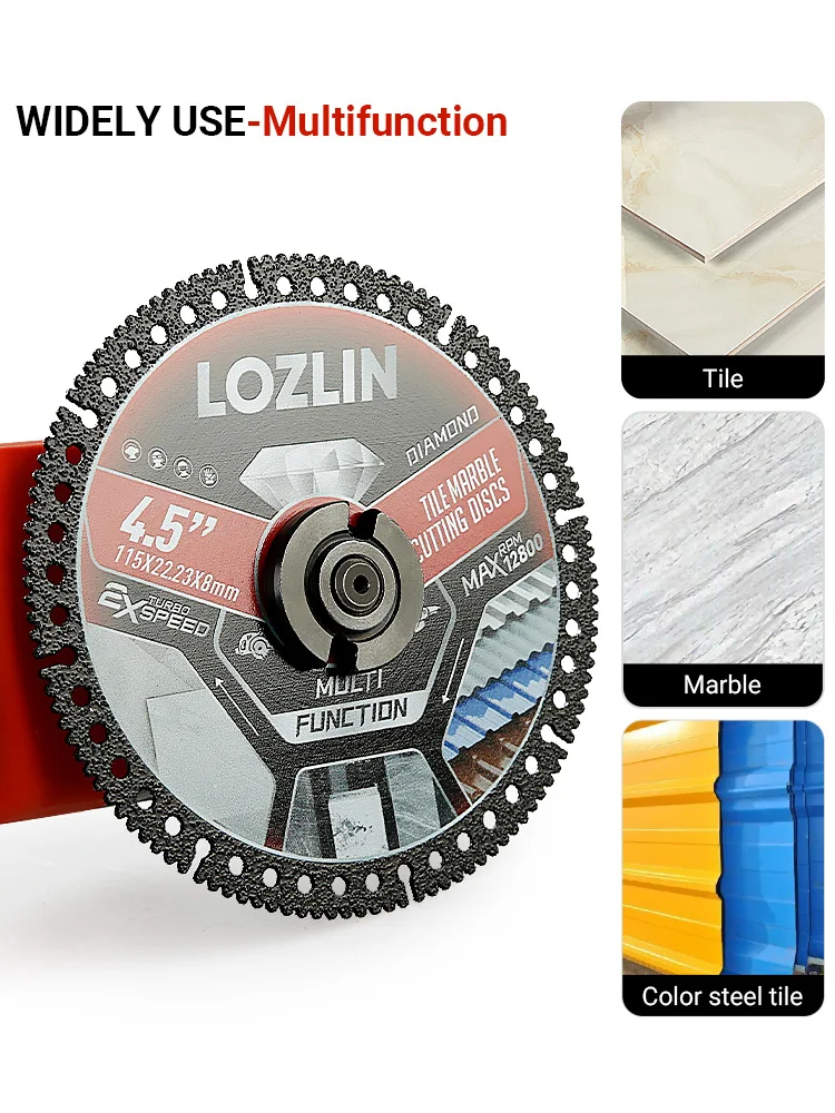 3-teiliges Set 4,5 Zoll Diamantsägeblätter Ultra-Dünn für Präzisionsschnitte in Keramik, Porzellan, Fliesen, Marmor, Granit, Trimm- und Abschrägungsblatt – Detail 4