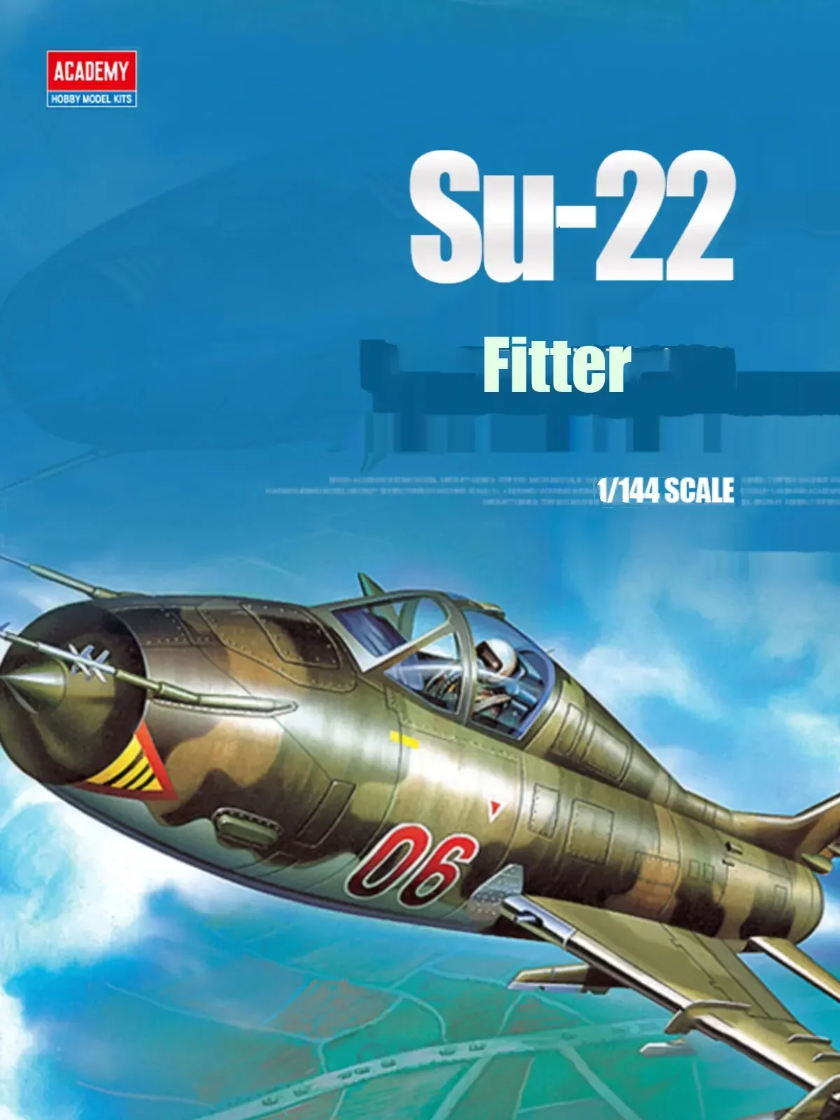 Academy Assembly-vliegtuigmodelset 12612 Su SU-22 Assembler Attack Fighter schaal 1/144