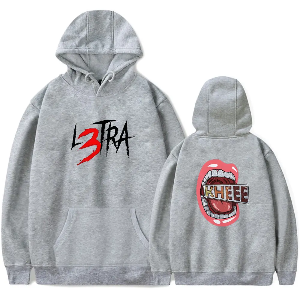 Luar La L Merch L3TRA เสื้อกันหนาวมีฮู้ด Unisex แขนยาวแฟชั่นเสื้อผ้าสวมหัว