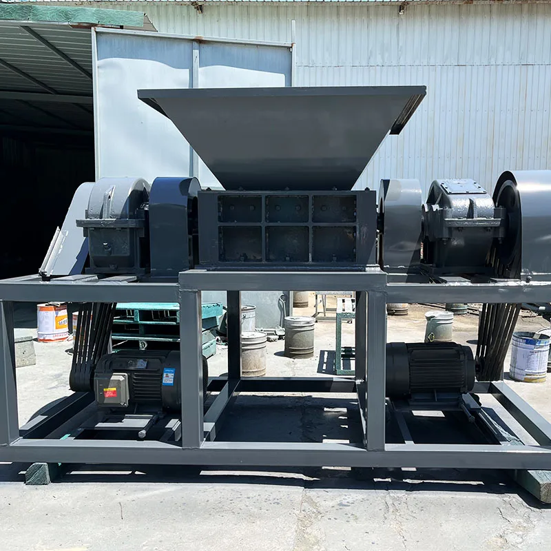 Automatic Tire Shredder Machine Double Shaft Rubber Crusher Waste Plastic Recycling Plant High Efficiency for Old Car Tyres