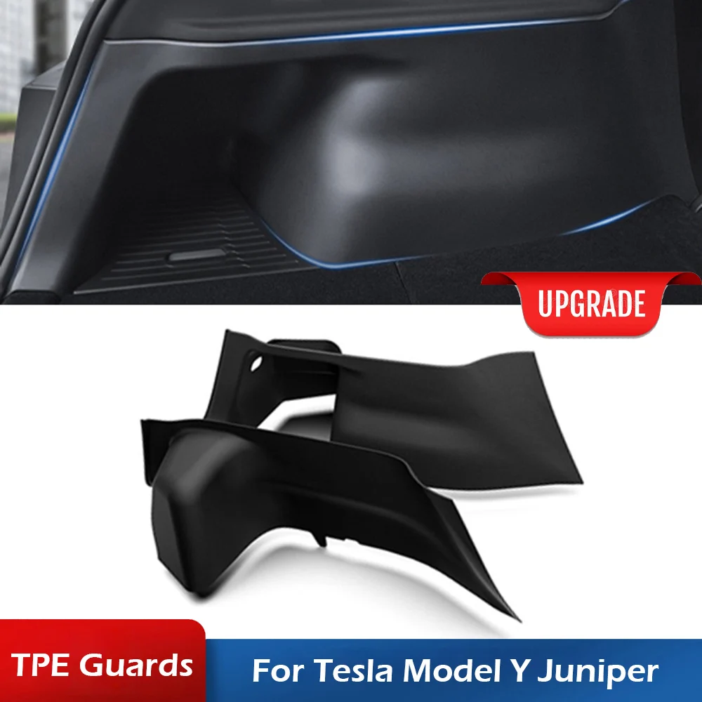 

TPE Rear Trunk Side Guards For 2025+ Tesla Model Y Juniper Full Cover Suede Surface Protector Interior Mats Accessories