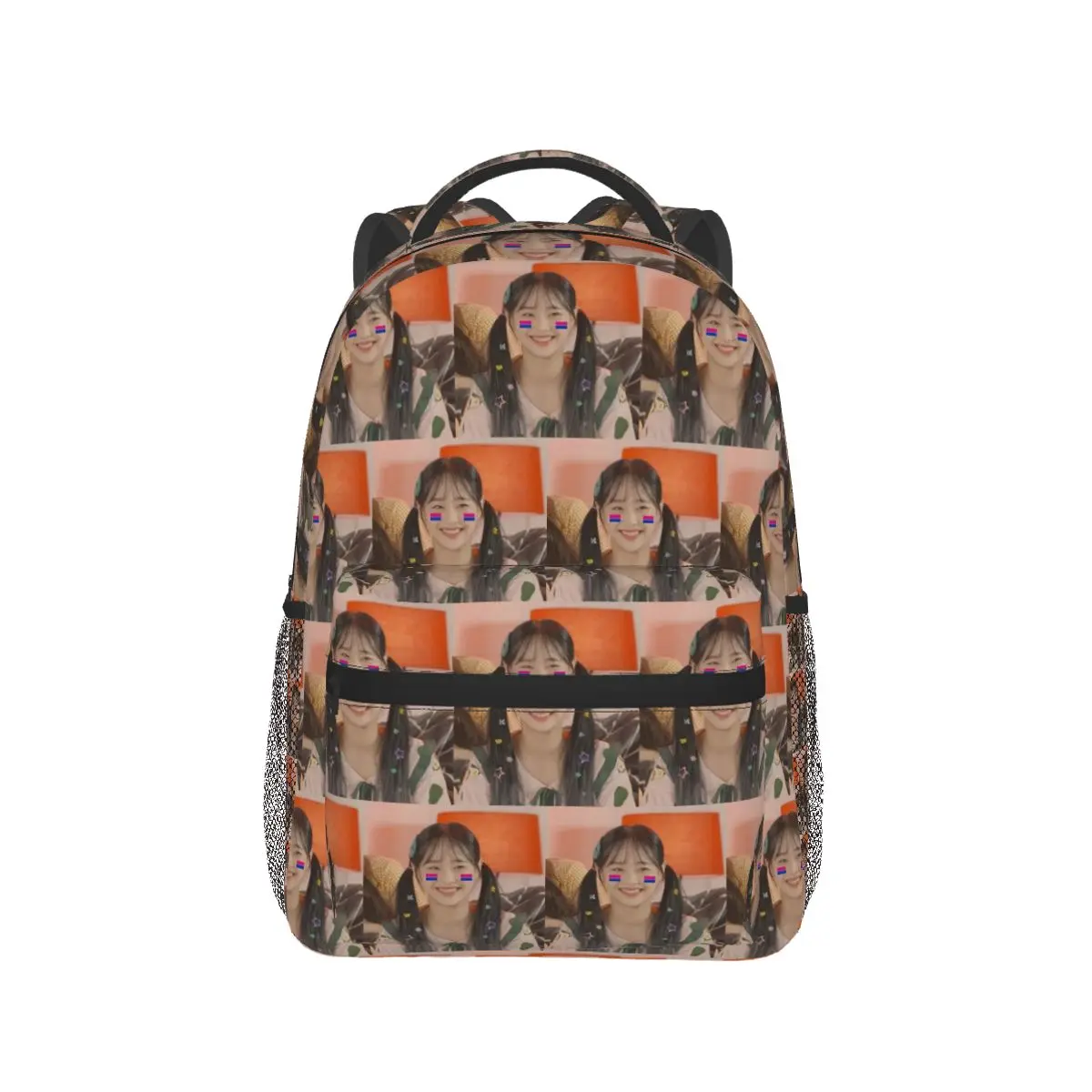 

Chuu Smiling With Bisexual Flag Backpack Hot Sale Daypack Large Capacity Children BookBag School Bag Shoulder Bags for Men Women