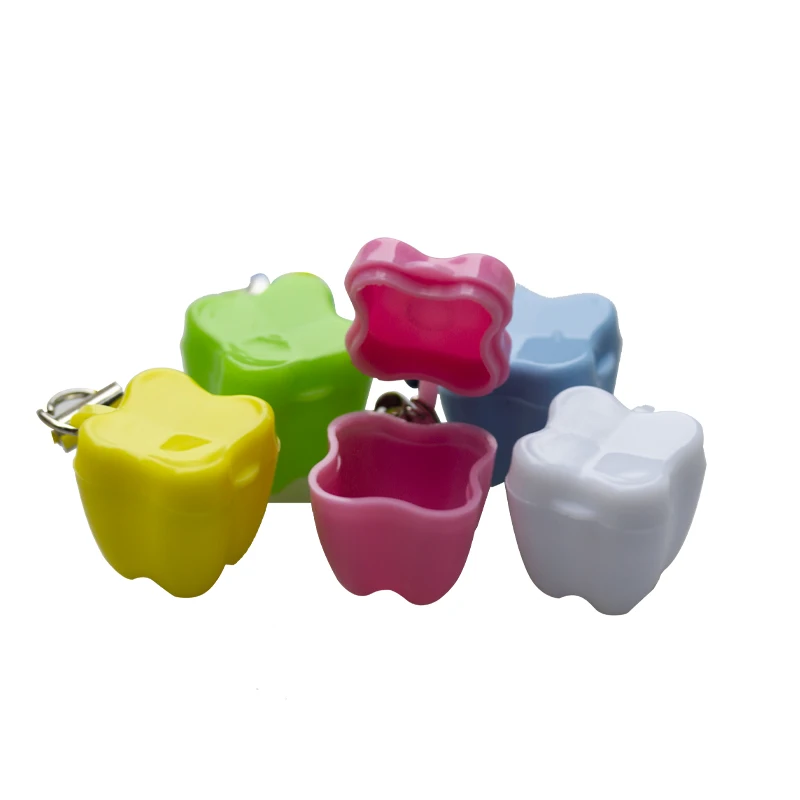 10pcs/Bag Baby Tooth Box Tooth Shape Kids Milk Teeth Storage Container Child Baby Deciduous Tooth Organizer Dental Clinic Gifts