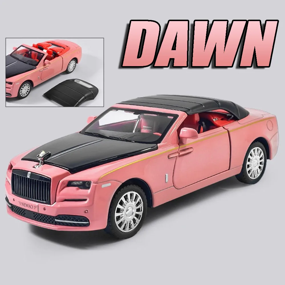 

1:32 модель Rolls-royce Dawn Wraith миниатюрные игрушечные машинки из сплава, литой под давлением звук, свет, двери, открытые, откатные, домашний декор, украшение