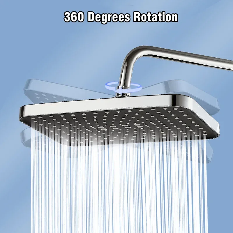 Large Panel 12/13 Inch Pressurized Shower Big Top Spray Shower Accessories Hand Spray Levels Waterfall Bathroom Four Set Rain