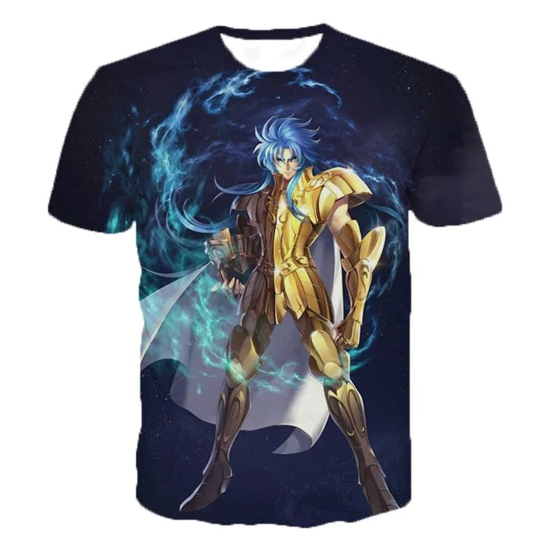 Anime Saint Seiya T-shirt Men Women 3D Printed Novelty Fashion T Shirt Hip Hop Streetwear Casual Oversized Tops New Clothing