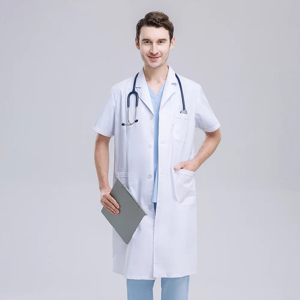 ชุดแพทย์มืออาชีพ ชุดยูนิฟอร์มทางการแพทย์ เสื้อสครับผู้หญิง เสื้อคลุมผ่าตัดในโรงพยาบาล เสื้อคลุมแล็บ เสื้อคลุมทำงานคลินิกทันตกรรม