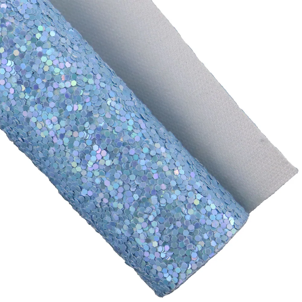 30x134cm rotolo di ecopelle in tessuto glitterato verde menta per fiocchi cucito decorazione fai da te AY089