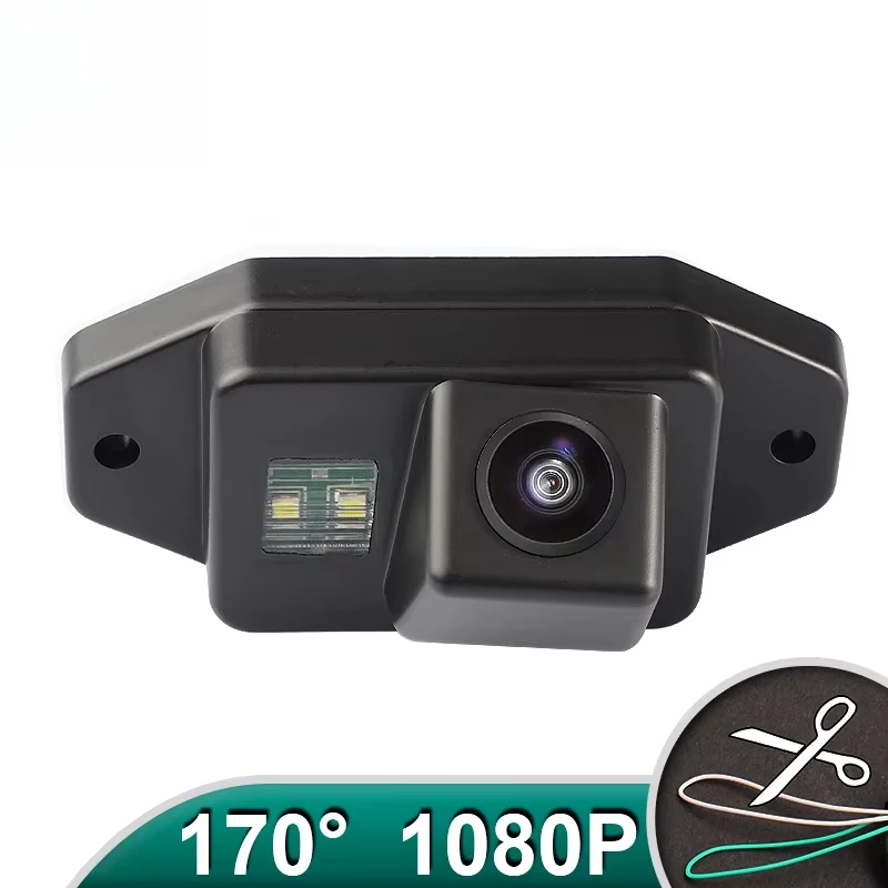 170 Degrees AHD 1920x1080P Night Vision Car License Plate Light Rear View Camera For Toyota Prado Land Cruiser 120 2007-2011