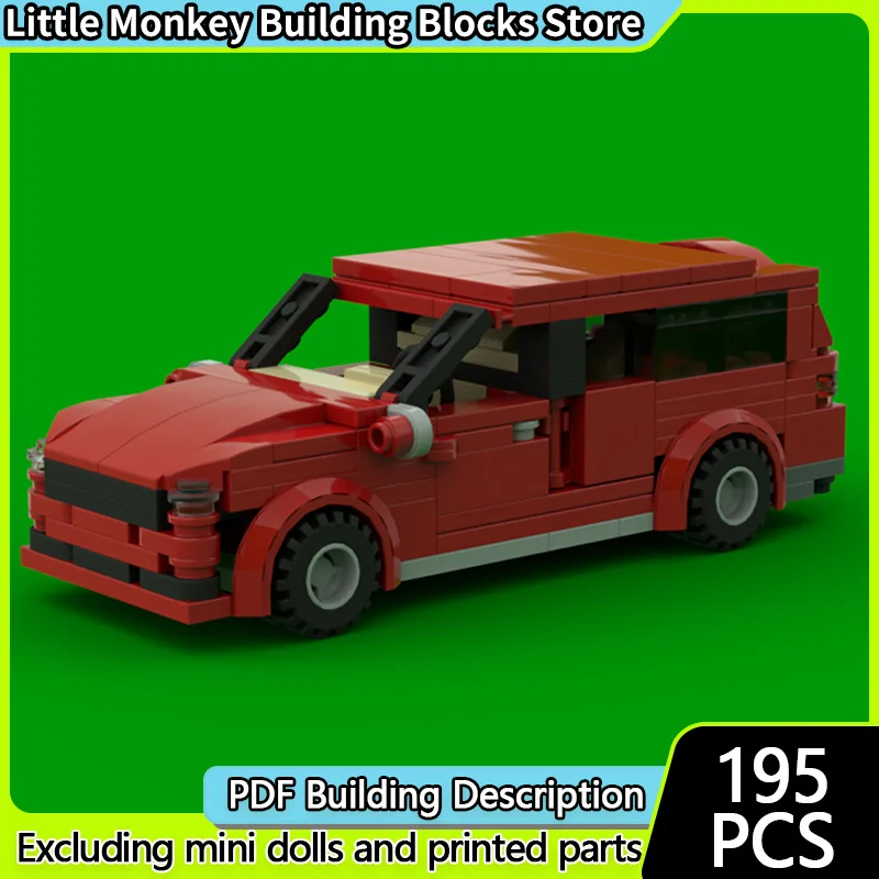 

Speed Racing Car Model MOC Building Bricks Red B8 Midsize Sedan Modular Technology Children Holiday Gifts Assemble Toys Suit