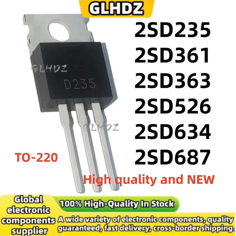TO-220 10PCS 2SD235 2SD361 2SD363 2SD526 2SD634 2SD687 High quality and NEW spot goods