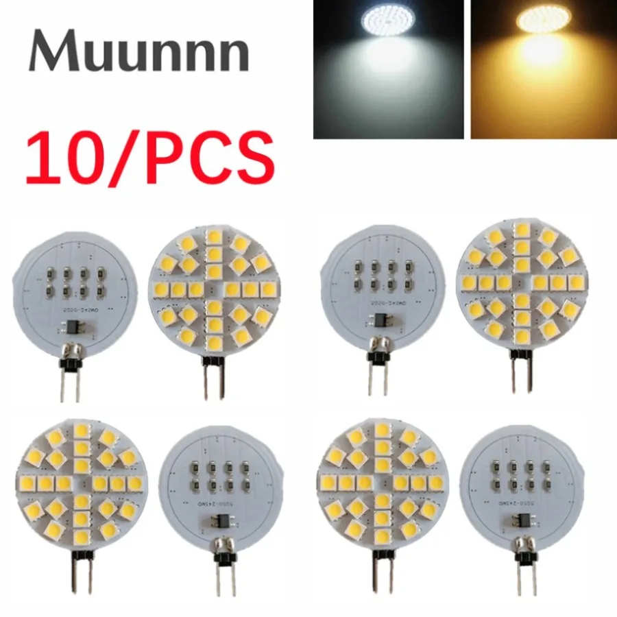 

DC 12V G4 Socket 5050 SMD Led Bulb on Replace Halogen Bi-pin Lamp LED Bulb 1.2W 1.8W 2.4W 4.8W Warm White/Cold White Led Lights