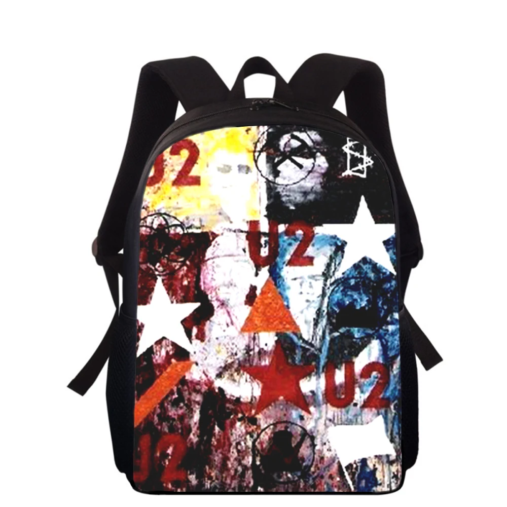 U2 band 15 "Impressão 3D Crianças Mochila Sacos De Escola Primária para Meninos Meninas Back Pack Estudantes Escola Sacos De Livro