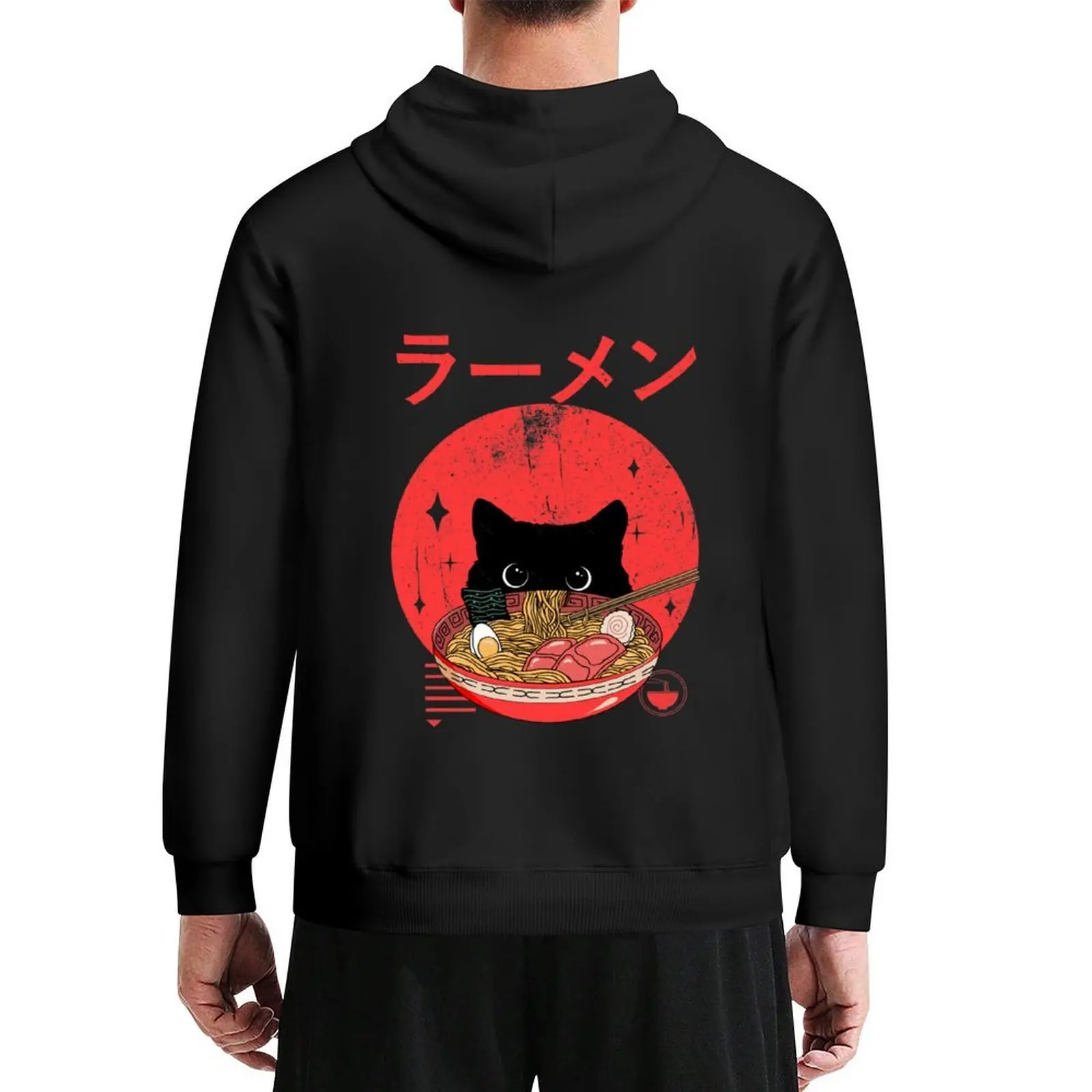 

Cat ramen Hoodie autumn clothes men's winter sweater blouse autumn new products graphic hoodie