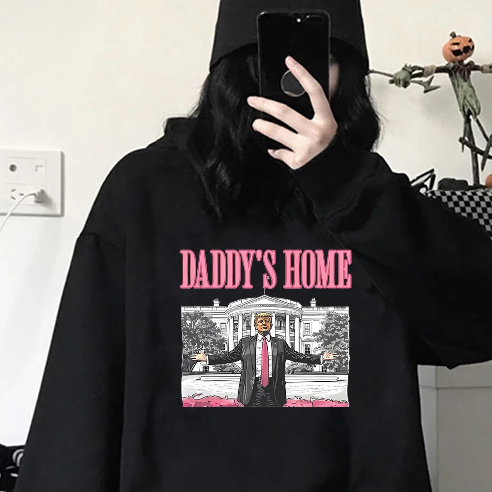 Donald Trump hoodie streetwear ฤดูหนาวผ้านุ่มสบายอะนิเมะออกแบบหญิงเสื้อ hoodie ฤดูหนาว streetwear