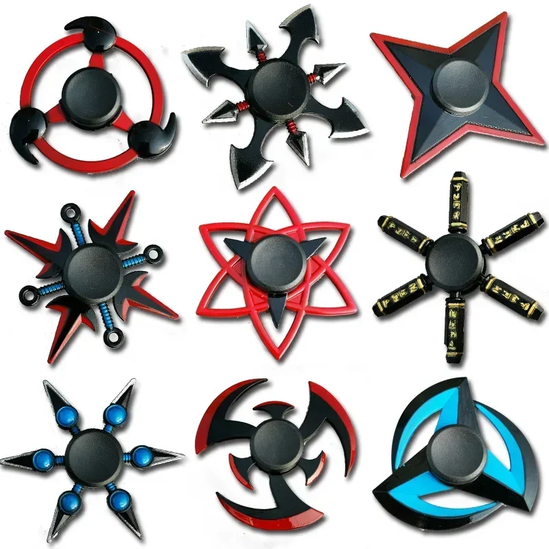 Spinner creativo de aleación de Zinc para niños, juguetes para aliviar el estrés de los dedos, Ninja Shuriken Sharingan