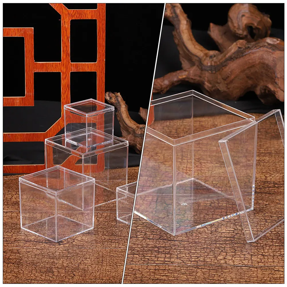 

12Pcs Acrylic Packing Box Fine Workmanship Transparent Acrylic Gift Box for Sweets Treats Small Items Storage Candy Chocolate