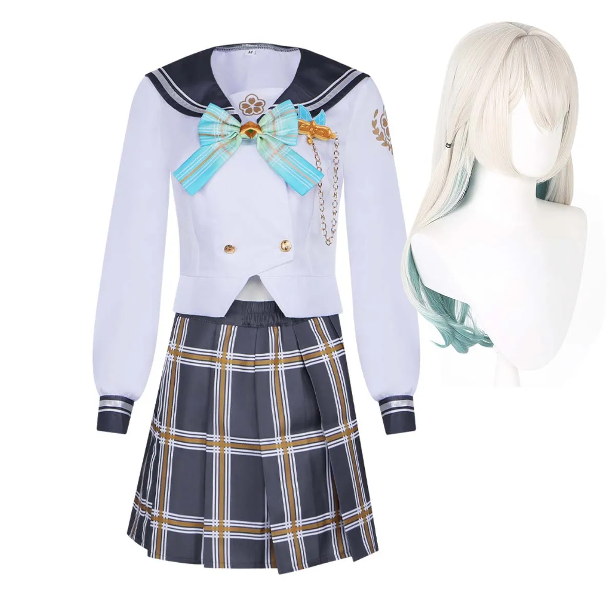 

Women Halloween Carnival Role Play Firefly Honkai Cosplay School JK Uniform Costume Or Wig