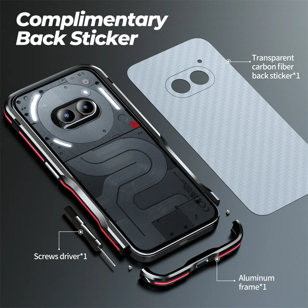 Metal border Phone Case For Nothing Phone 2A Phone Shell Sharp Edged Alloy Frame Design Anti Drop Protection Phone Frame For 2A